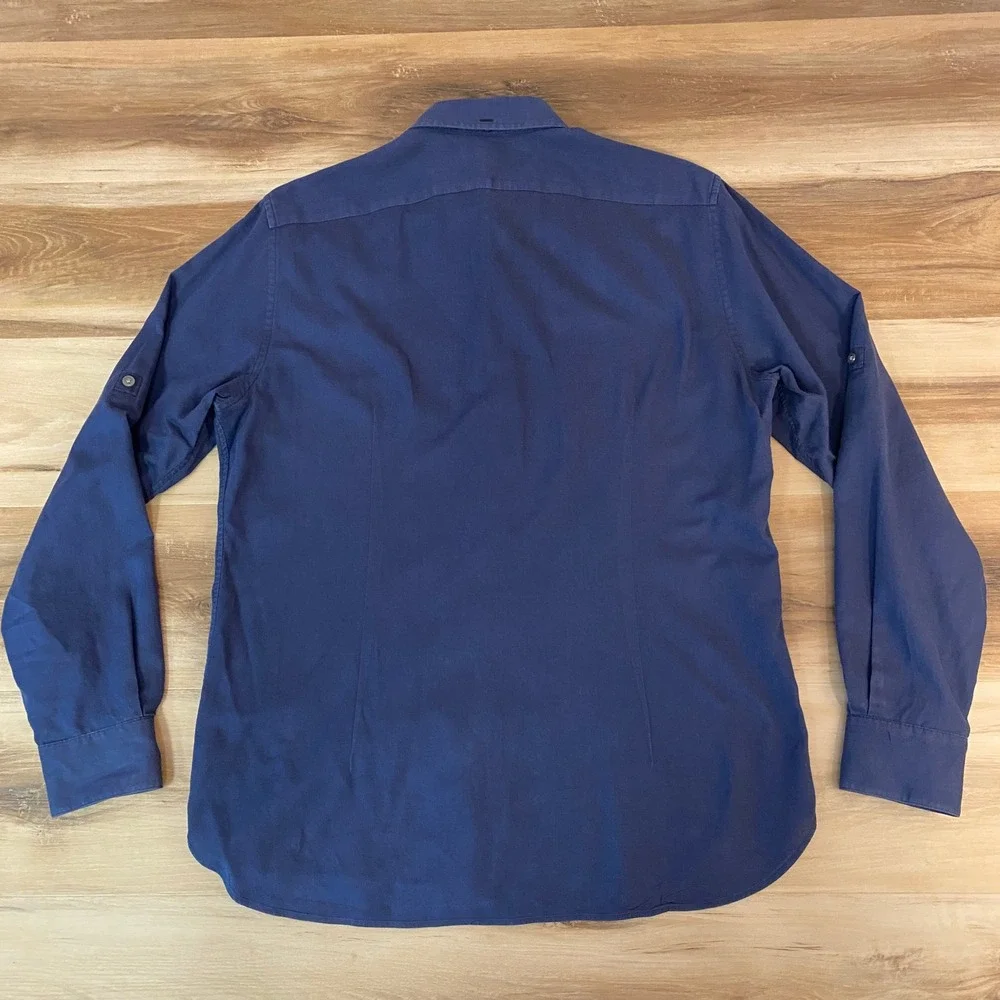 John Varvatos U.S.A.‎ Roll Tab Long Sleeve Button Down Shirt Mens Medium
